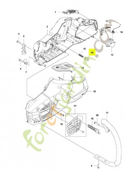 Bouton poussoir Husqvarna réf : 577996601