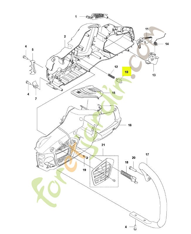 Bouton poussoir Husqvarna réf : 577996601