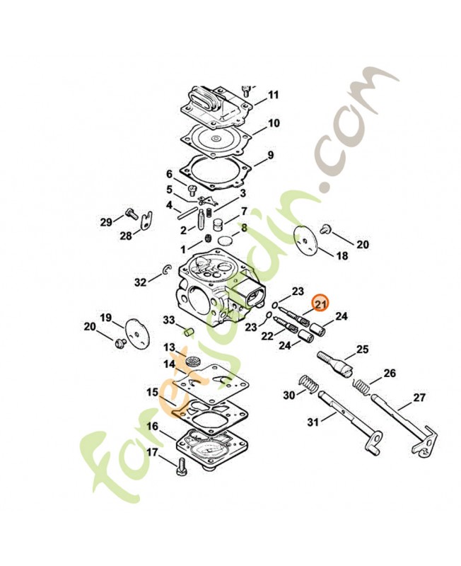 Vis rich. l ralenti Stihl ref. 1122-122-6803