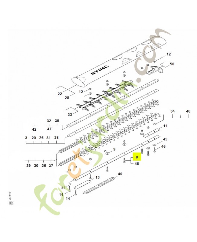 Vis cylindrique m 5x25 Stihl réf. 9022-341-1050