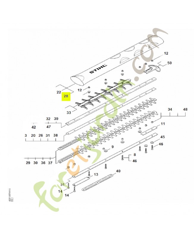 Protège-couteaux 750 mm / 30" Stihl réf. 4237-790-9207