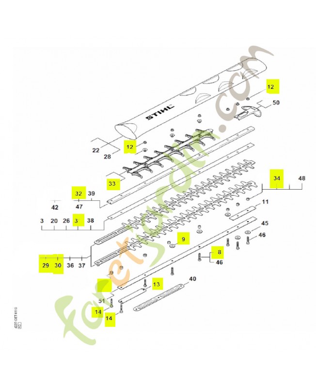 Barre de coupe compl. 600 mm / 24" R Stihl réf. 4237-710-5911