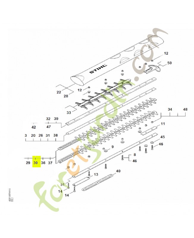 Jeu de 2 Couteaux 600 mm Stihl réf. 4237-710-6053