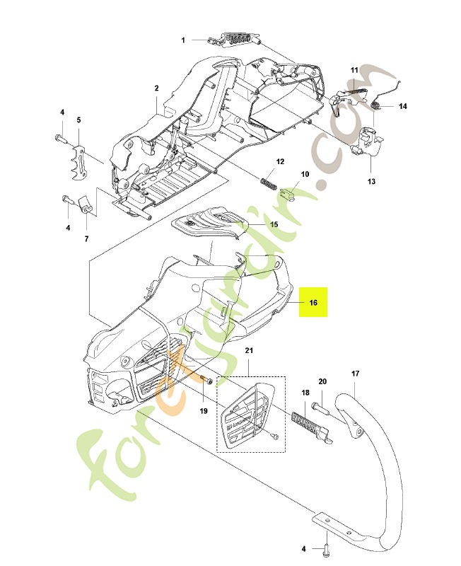 Châssis Husqvarna ref.594929301