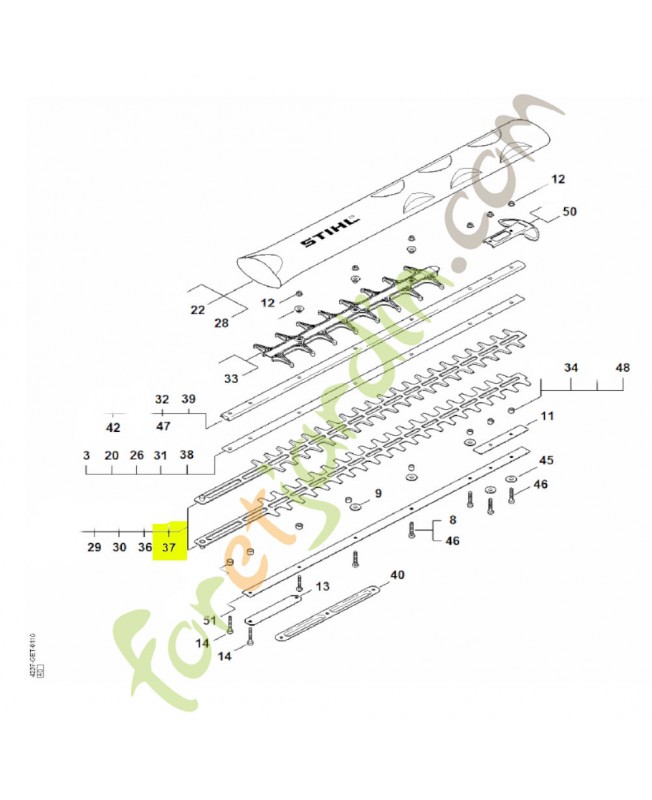 Jeu 2 couteaux 750 mm / 30" R Stihl réf. 4237-710-6054