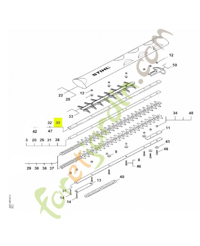 Glissière de guidage 750 mm / 30" R Stihl réf. 4237-641-4604