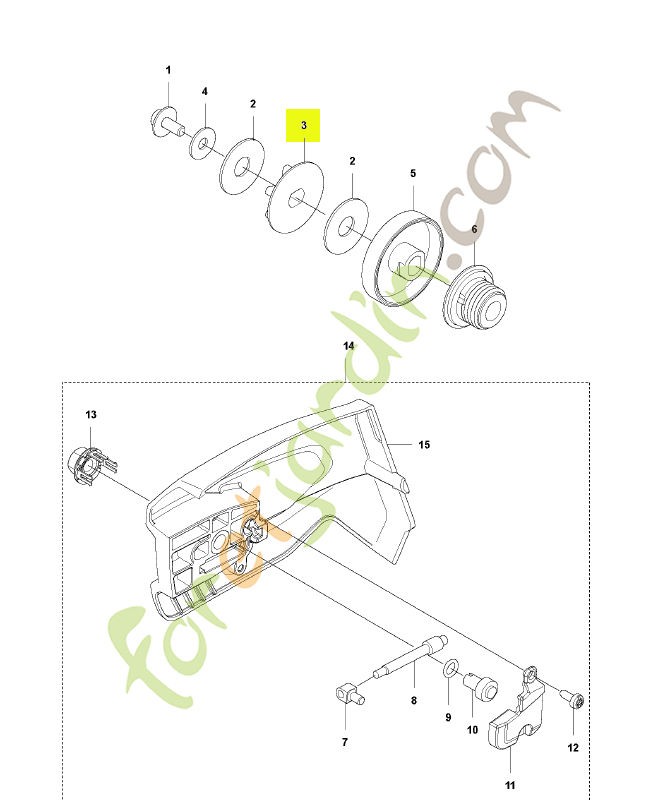 Pignon étoile 0325" - 7t Husqvarna ref. 594035201