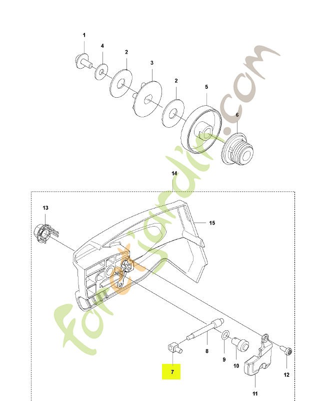 Réglage de la barre de goupille réf. Husqvarna 588850303