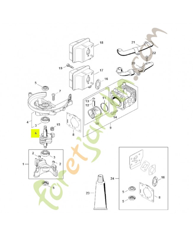 Vilebrequin Stihl réf. 4237-030-0404