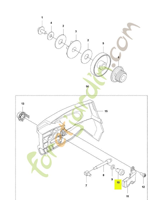 Roue à vis sans fin Husqvarna ref. 599724101