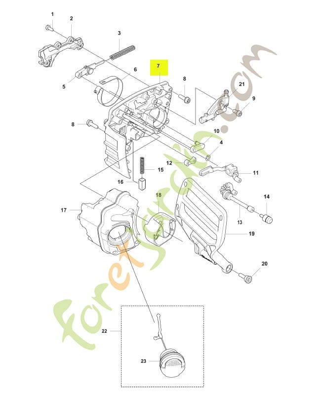 Châssis Husqvarna ref. 596953601