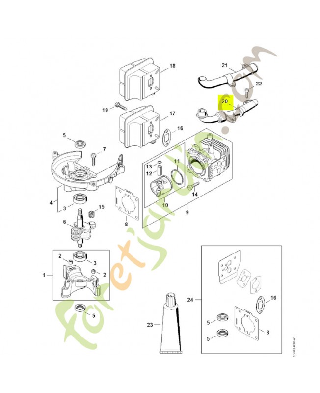 Tube de gaz Stihl réf. 4237-140-3402