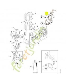 Tube de gaz brûlés Stihl réf. 4237-140-3400