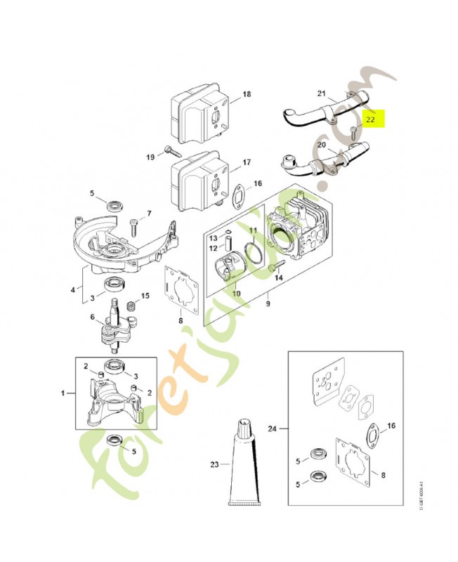 Vis cylindrique IS-D4x18 Stihl réf. 9075-478-3018