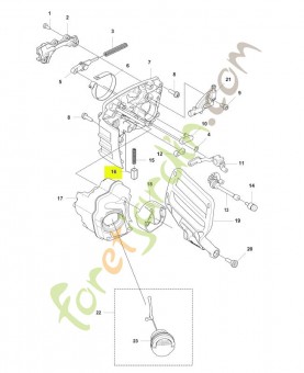 Guidage du ressort Husqvarna ref . 537210701