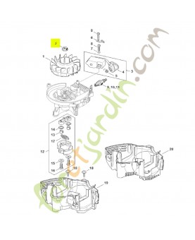 Ecrou à embase M8 Stihl réf. 0000-955-0802