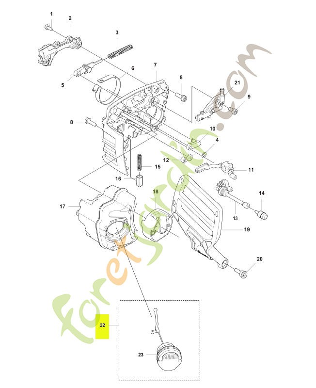 Bouchon de réservoir Husqvarna ref. 522620001