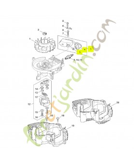 Module d'allumage Stihl réf. 4237-400-1307