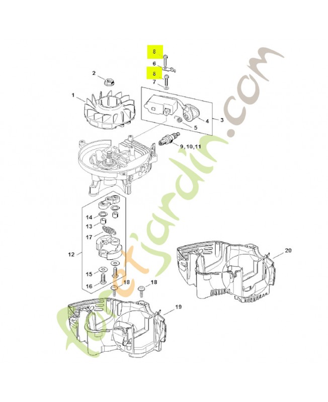 Vis cylindrique IS-D4x18 Stihl réf. 9075-478-3018