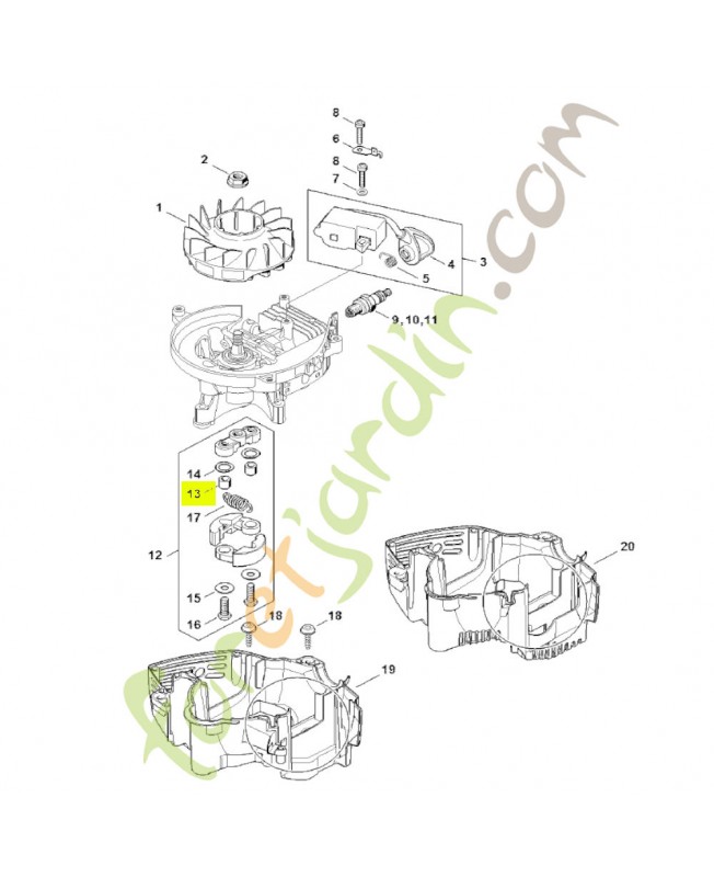 Anneau Stihl réf. 0000-961-0608