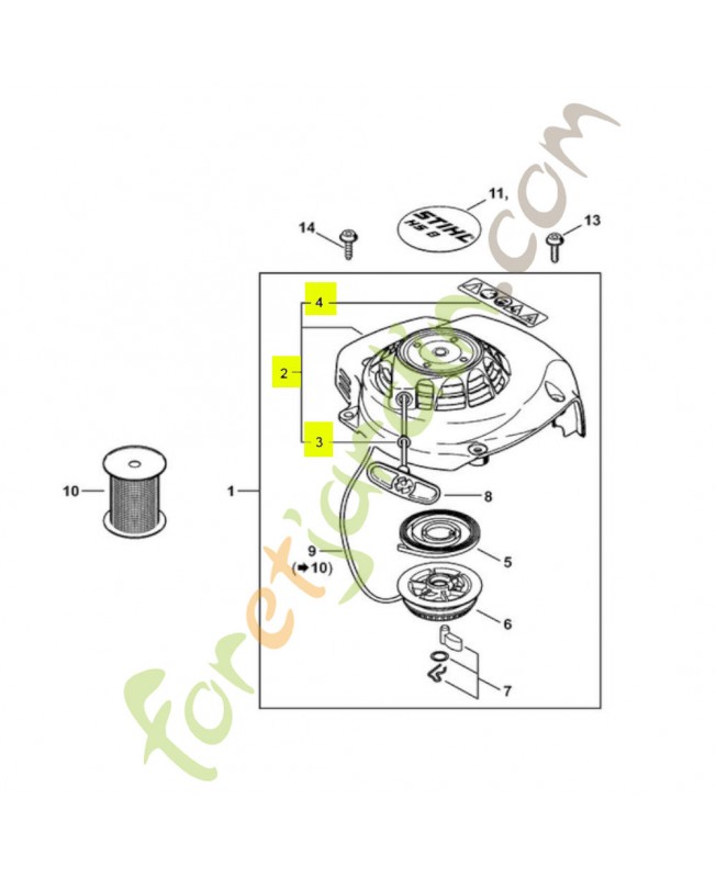 Carter de ventilateur Stihl réf. 4237-080-1811
