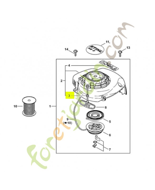Rivet 6,5x0,5x8,8 Stihl réf. 9416-868-6650