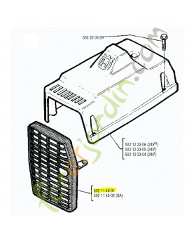 Protection thermique Husqvarna ref. 502114501