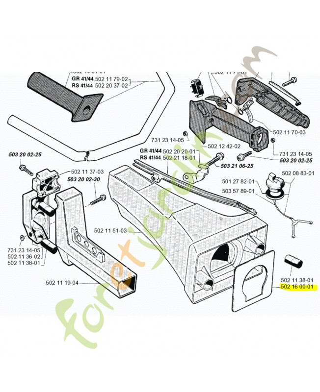 Protection thermique Husqvarna ref. 502160001