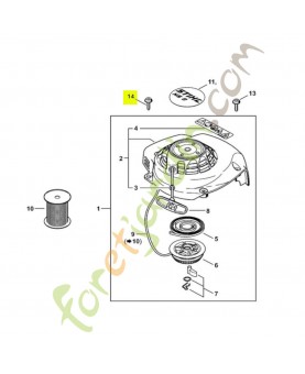 Vis cylindrique is-p6x18 Stihl réf. 9074-478-4420