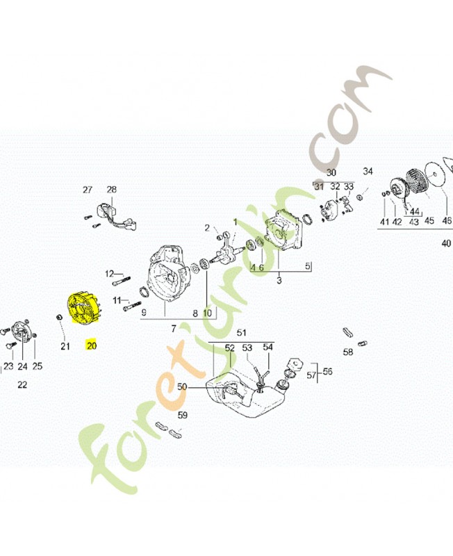 Volant magnétique Husqvarna ref. 538242673