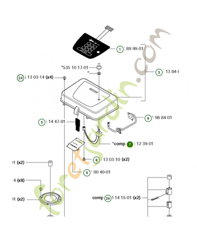Interrupteur Husqvarna ref. 535123901