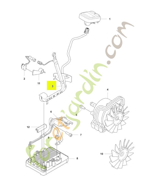 Câblage complet Husqvarna réf. 596786701