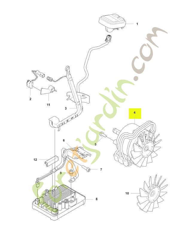 Moteur Husqvarna réf. 598402501