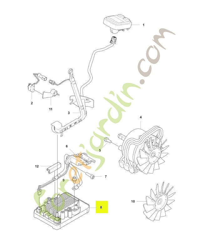 Unité de commande Husqvarna réf. 598858902