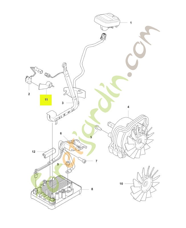 Support Husqvarna réf. 598760201