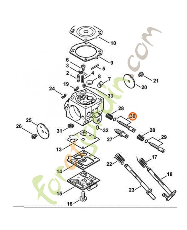 Vis reglage Stihl ref. 1128-122-6803
