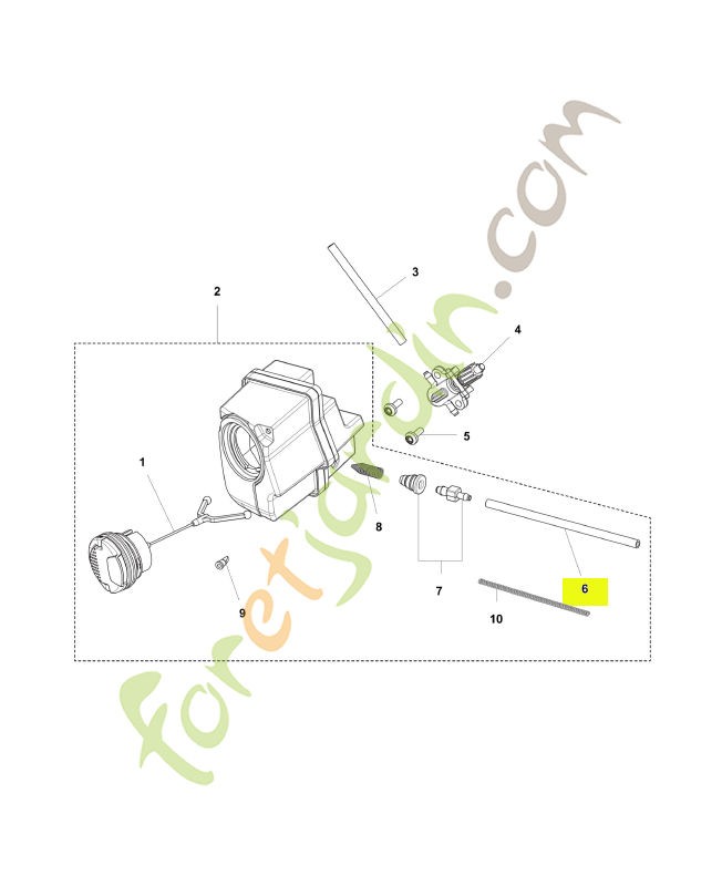Tube de sortie d'huile Husqvarna réf. 546865701