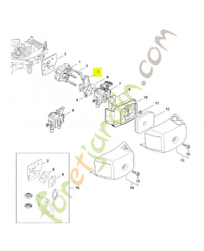 Pièce de serrage Stihl réf. 4237-182-7601- Pièce de rechange Stihl