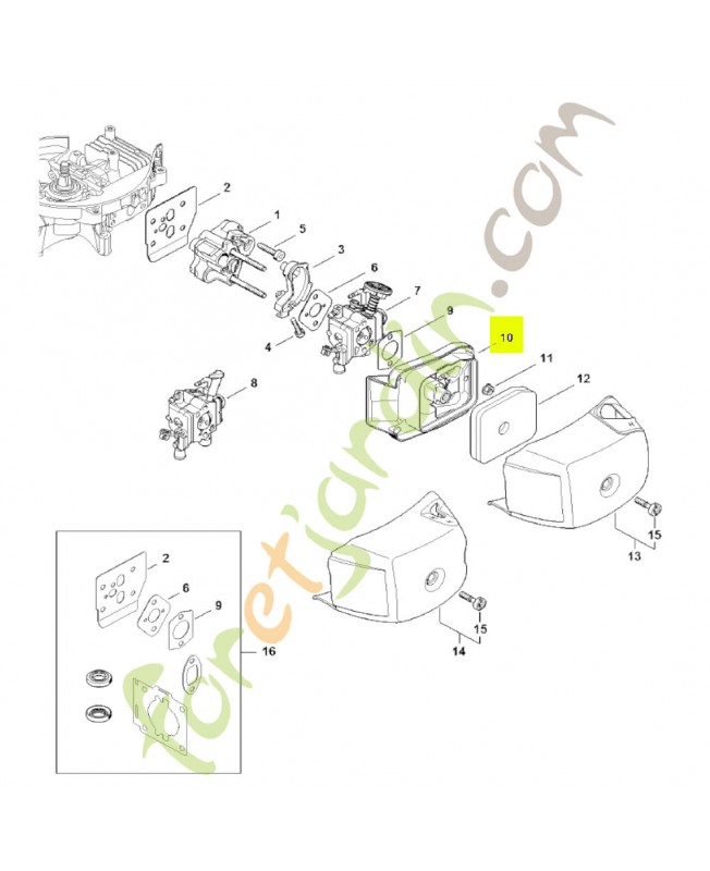 Boitier de filtre Stihl réf. 4237-140-2807