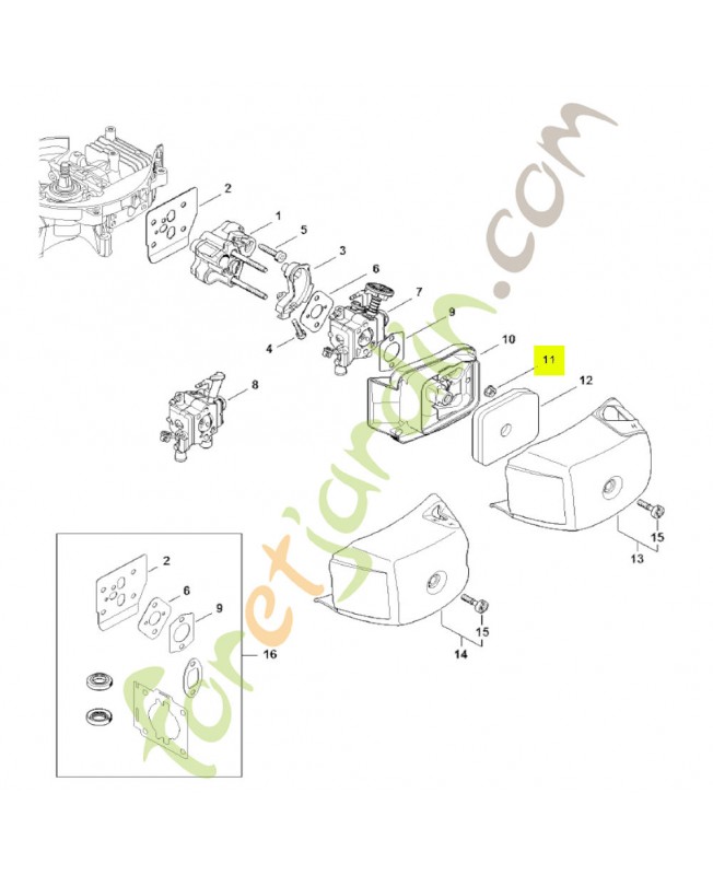 Ecrou de sécurite M5 Stihl réf. 9216-261-0700
