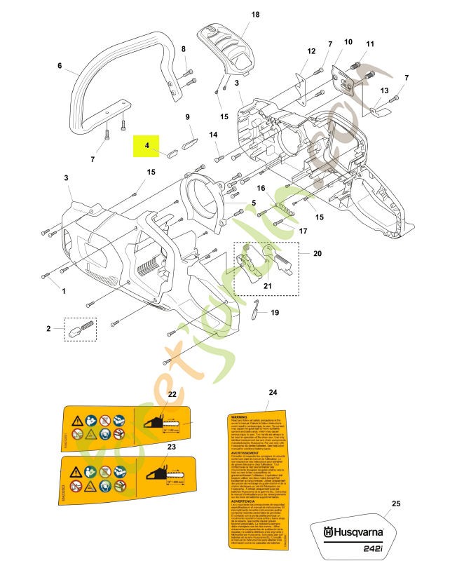Bouchon en caoutchouc Husqvarna réf. 536629301