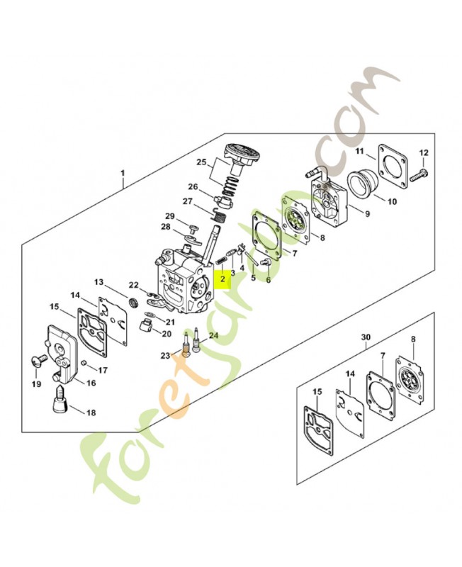 Ressort Stihl réf. 1128-122-3000 en stock