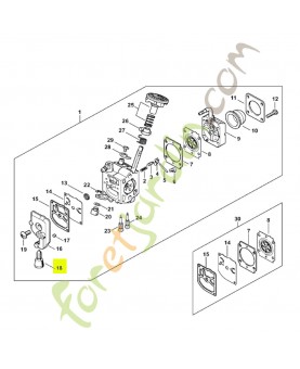 Vis de réglage de régime de ralenti Stihl réf. 4140-122-6200