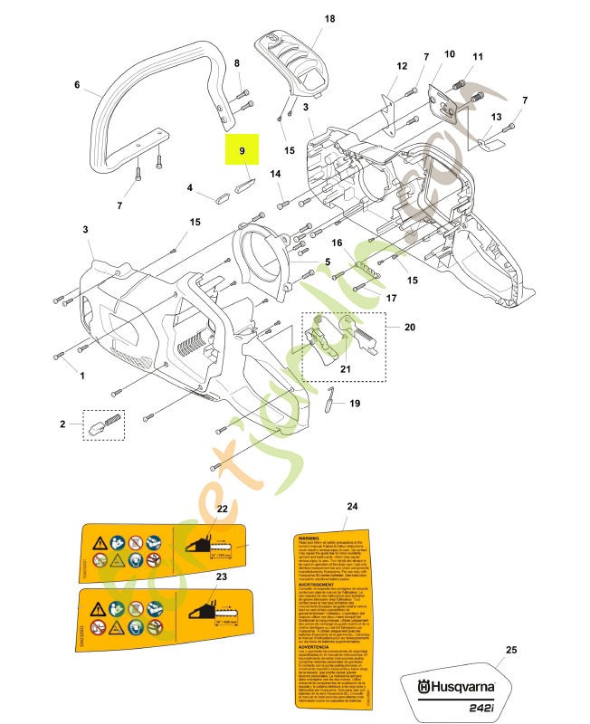 Bouchon en caoutchouc Husqvarna réf. 536629201