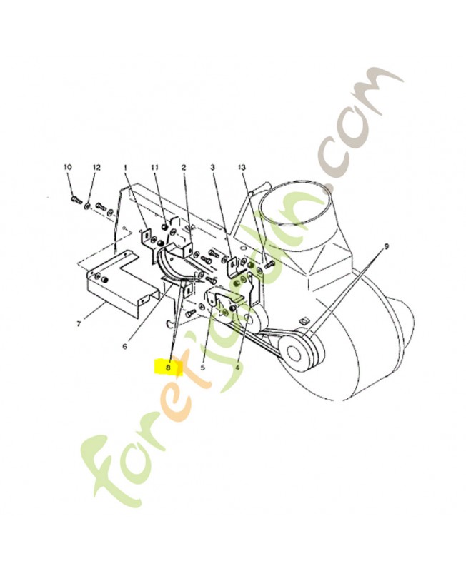 Courroie de Turbine pour autoportée kubota ref. 0083501182