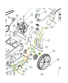 Palier roue libre gauche Husqvarna ref. 531009462