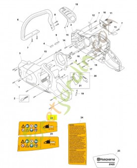 Étiquette d'avertissement réf. Husqvarna 534232501