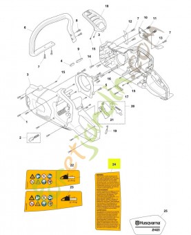 Avertissement Husqvarna réf. 534225601