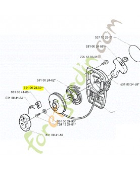Poulie de lanceur Husqvarna ref. 531002463