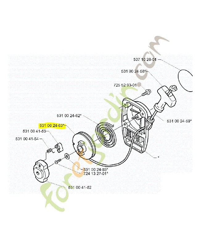 Poulie de lanceur Husqvarna ref. 531002463
